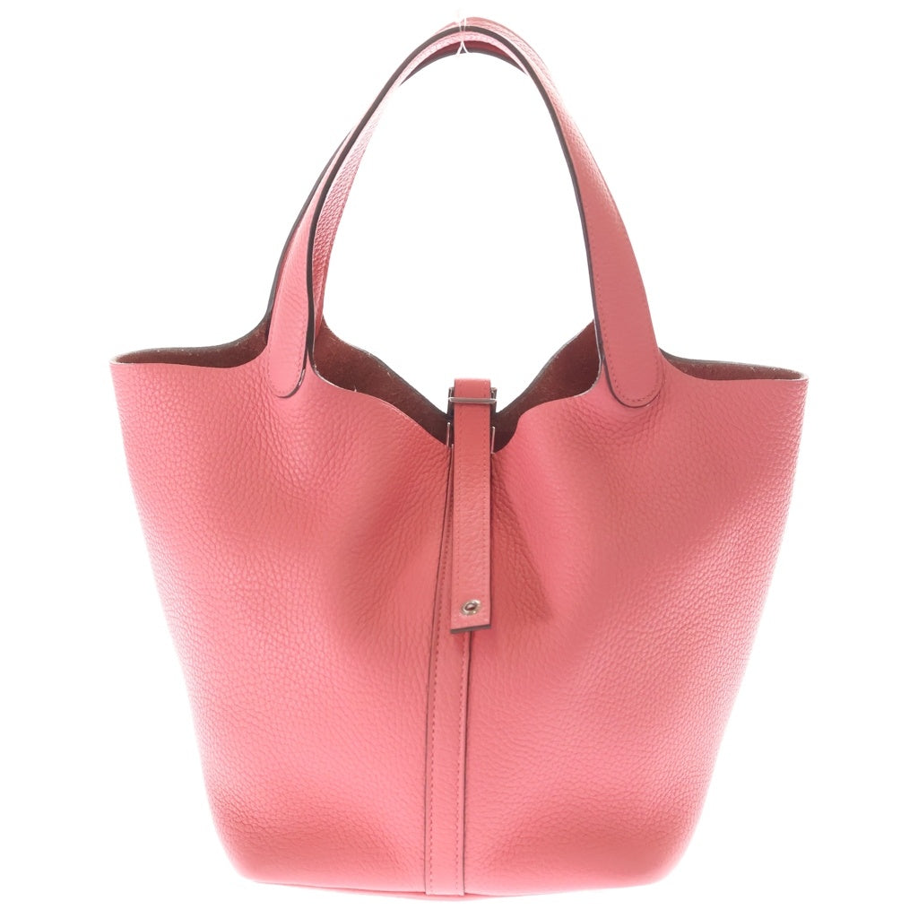 HERMES(エルメス) ピコタンロックMM ローズアザレ トリヨンクレマンス レザー ハンドバッグ シルバー金具 ピンク Y刻印 レディース