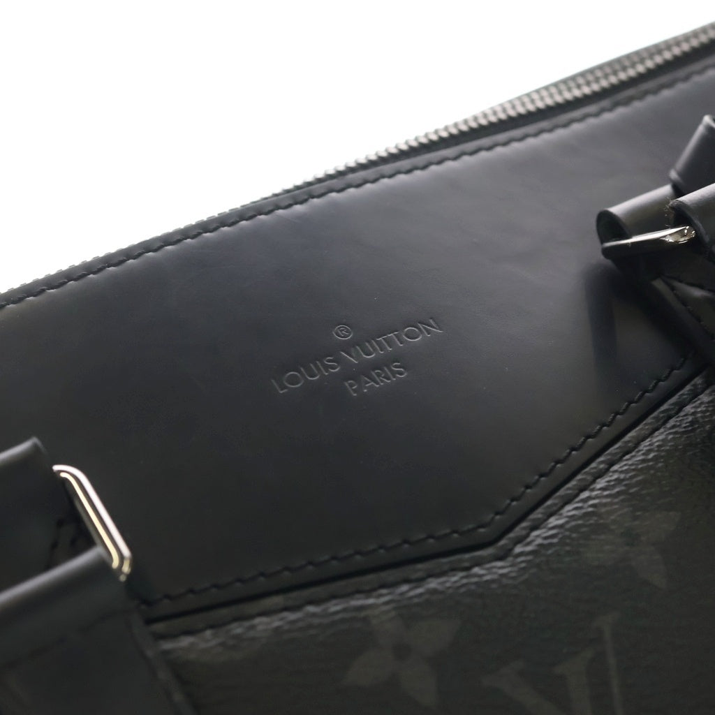 LOUIS VUITTON(ルイヴィトン) モノグラム エクリプス ブリーフケース エクスプローラー PVC レザー 2WAY ハンドバッグ ショルダーバッグ ブラック M40566 レディース