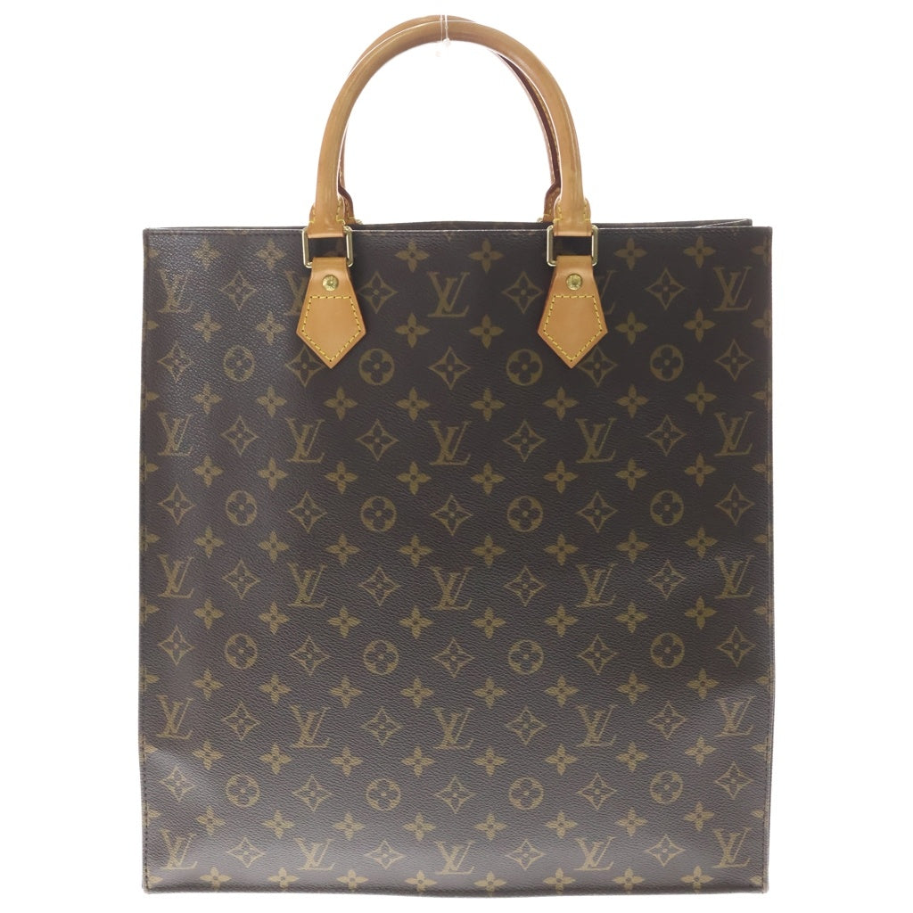 LOUIS VUITTON(ルイヴィトン) モノグラム サックプラ トートバッグ ハンドバッグ ブラウン レザー×PVC M51140 ゴールド金具 レディース