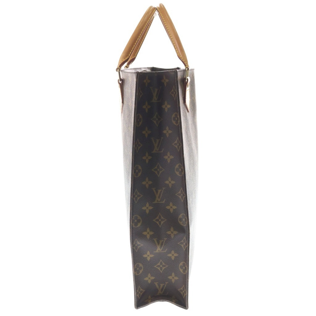 LOUIS VUITTON(ルイヴィトン) モノグラム サックプラ トートバッグ ハンドバッグ ブラウン レザー×PVC M51140 ゴールド金具 レディース