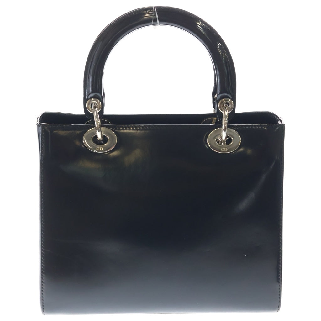 Christian Dior(クリスチャンディオール) マイレディディオール 2WAYハンドバッグ ショルダーバッグ ブラック レザー シルバー金具 レディース