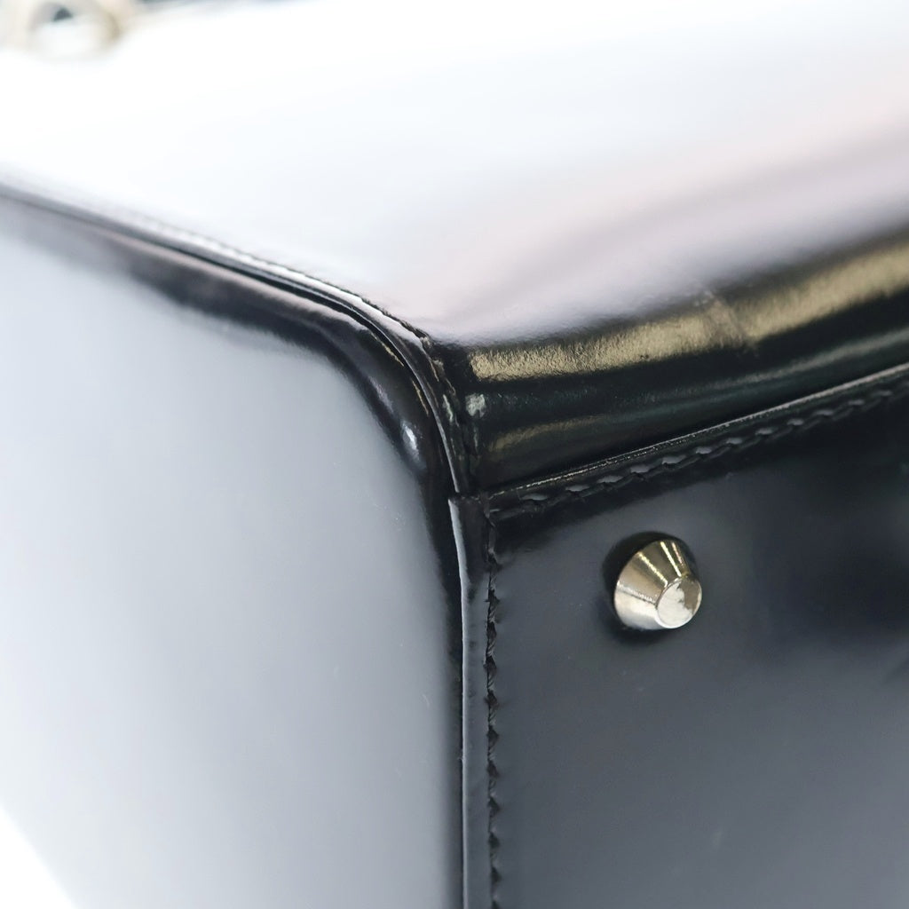 Christian Dior(クリスチャンディオール) マイレディディオール 2WAYハンドバッグ ショルダーバッグ ブラック レザー シルバー金具 レディース