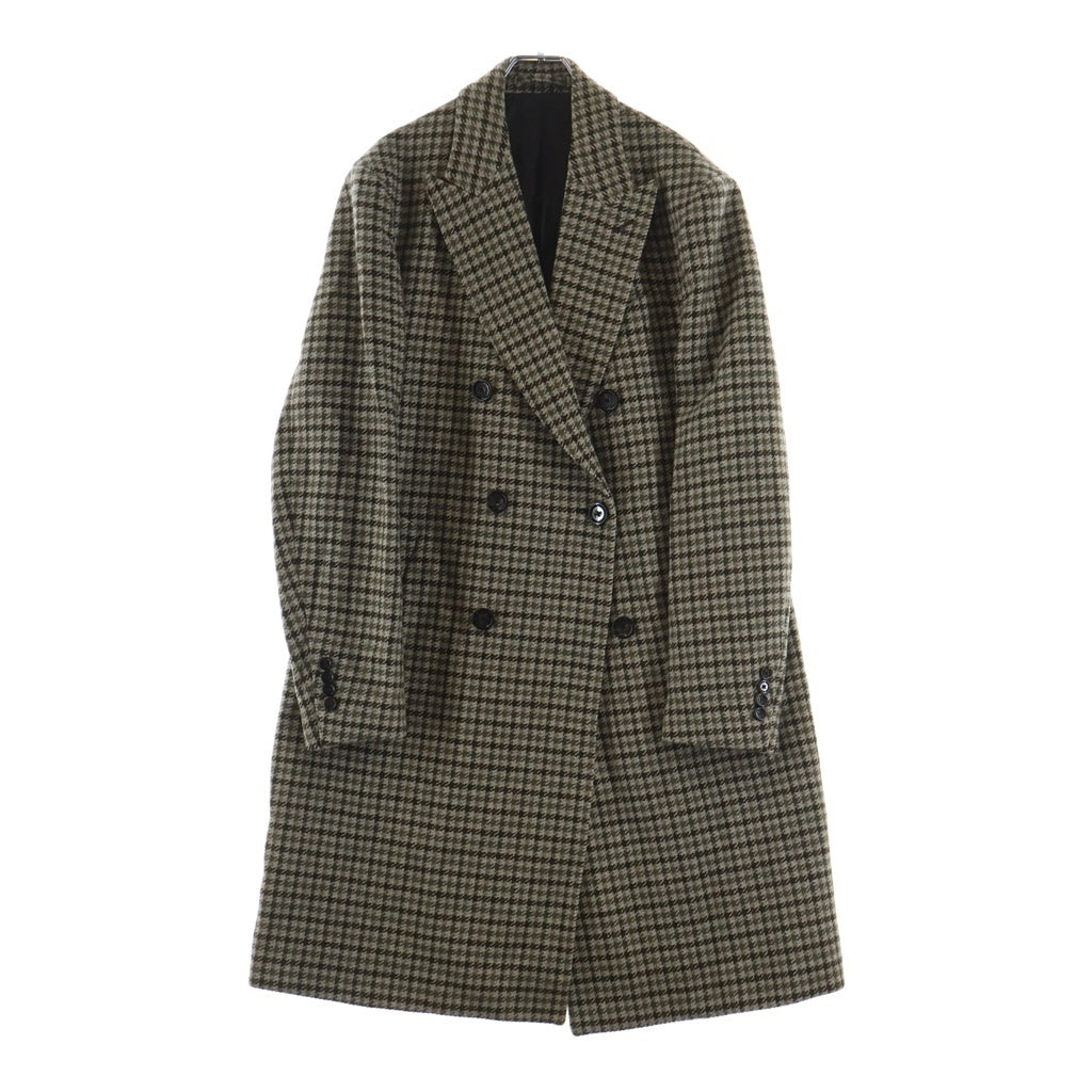 LARDINI(ラルディーニ) ダブルブレステッドチェックウールコート ベージュ #50 JA23218Q