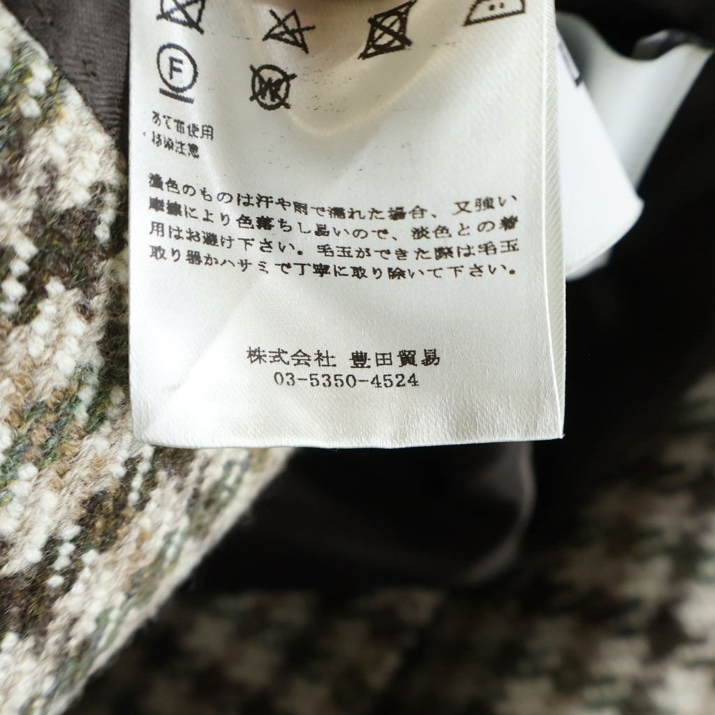 LARDINI(ラルディーニ) ダブルブレステッドチェックウールコート ベージュ #50 JA23218Q