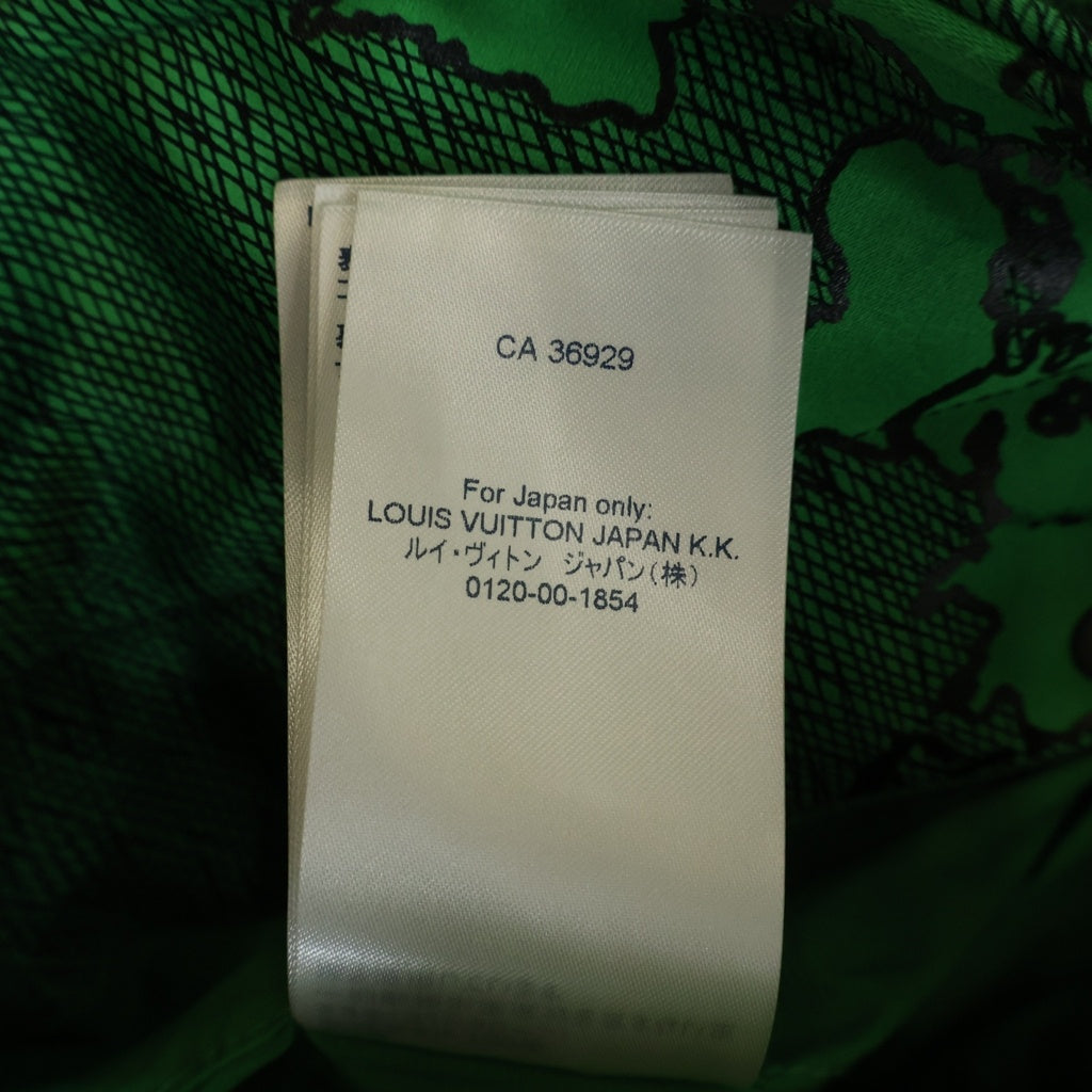 LOUIS VUITTON(ルイヴィトン) 2021年秋冬コレクション ファー フードロングジャケット コート ブラック×グリーン #50 RM212 GZ2 HLK80W