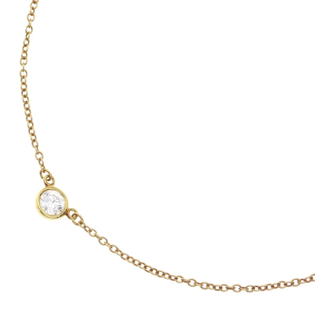 TIFFANY & Co.(ティファニー) バイザヤード 1Pダイヤ ネックレス ペンダント チェーン ゴールド Au750YG レディース