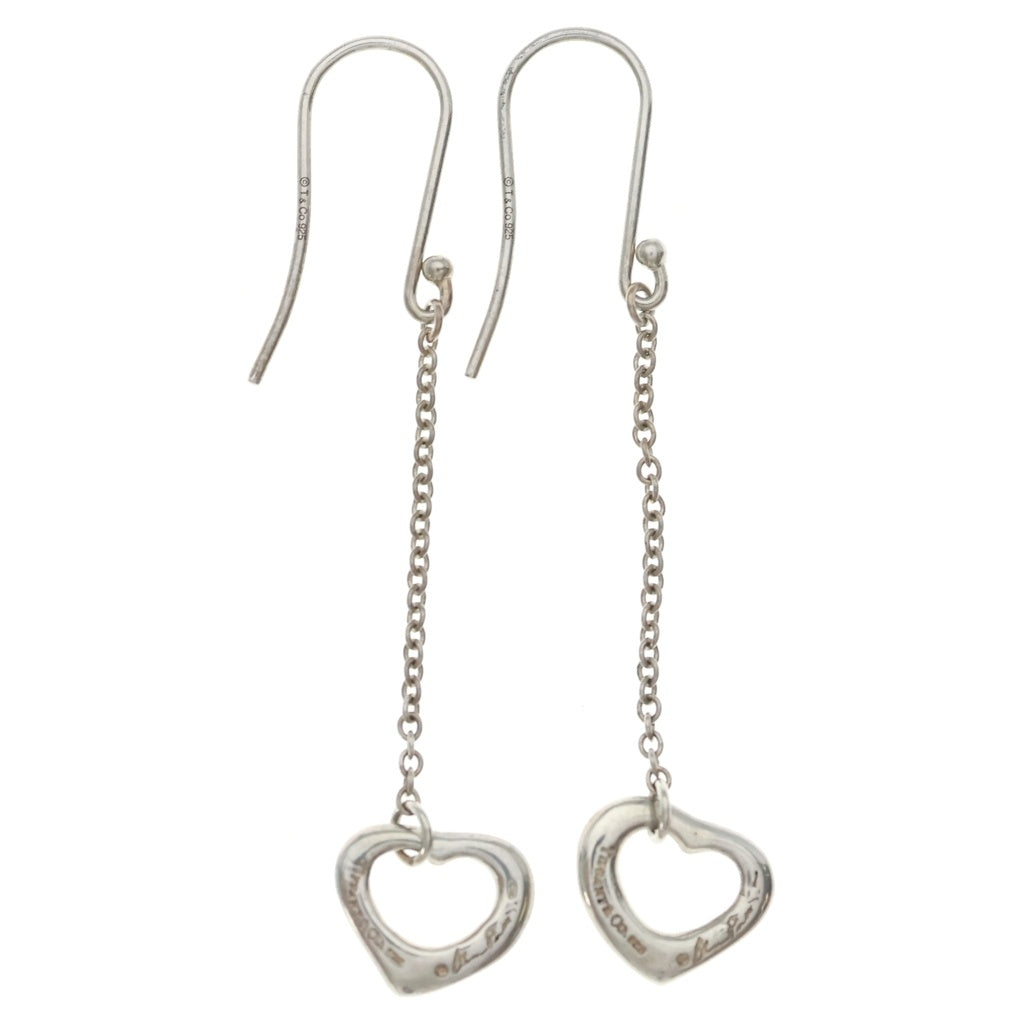TIFFANY & Co.(ティファニー) オープン ハート エルサ・ペレッティ ドロップ ピアス 両耳 SV925 シルバー レディース