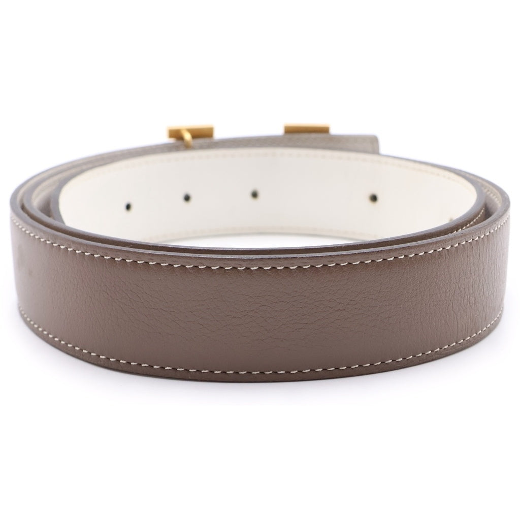 HERMES(エルメス) コンスタンス Hストリエ ベルト エトゥープ GD金具 レディース
