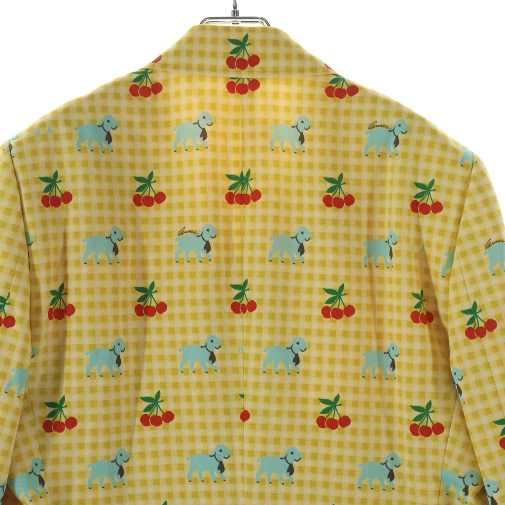 GUCCI(グッチ) ■HA HA HA gingham jacket ダブルテーラードジャケット
