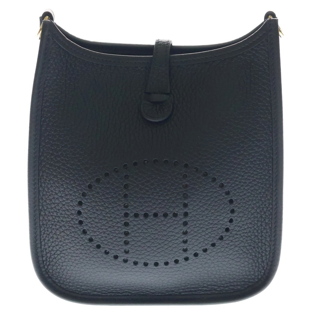 HERMES(エルメス) エブリンTPM ノワール トリヨンクレマンス レザー ショルダーバッグ ゴールド金具 ブラック G刻印 レディース