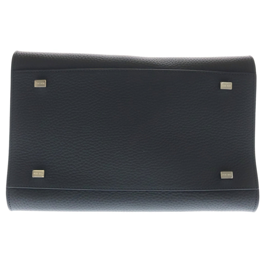 THE ROW(ザロウ) ソフトマルゴー10 レザー 2WAY ハンド ショルダーバッグ シルバー金具 ブラック レディース