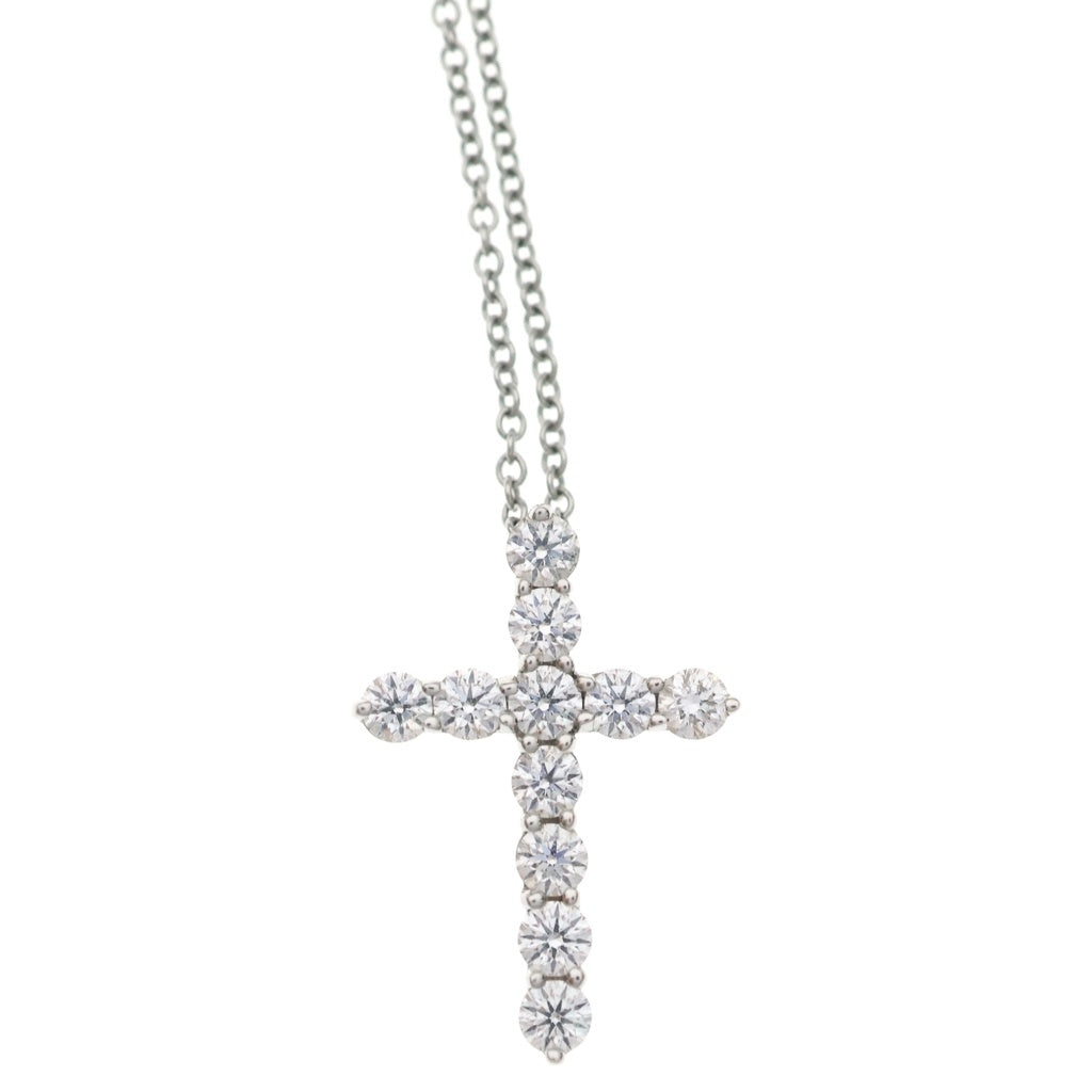 TIFFANY & Co.(ティファニー) スモールクロス ダイヤ ネックレス ペンダント pt950 プラチナ レディース