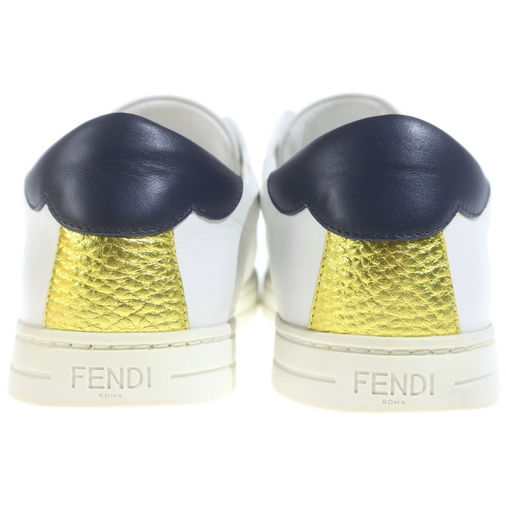 FENDI(フェンディ) ローカットレザースニーカー ホワイト #39 8E6592 レディース