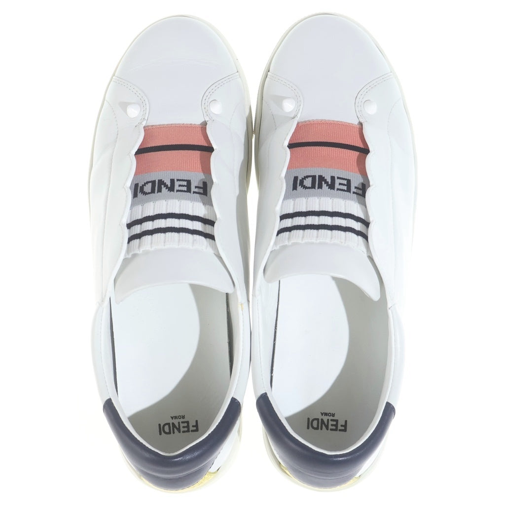 FENDI(フェンディ) ローカットレザースニーカー ホワイト #39 8E6592 レディース