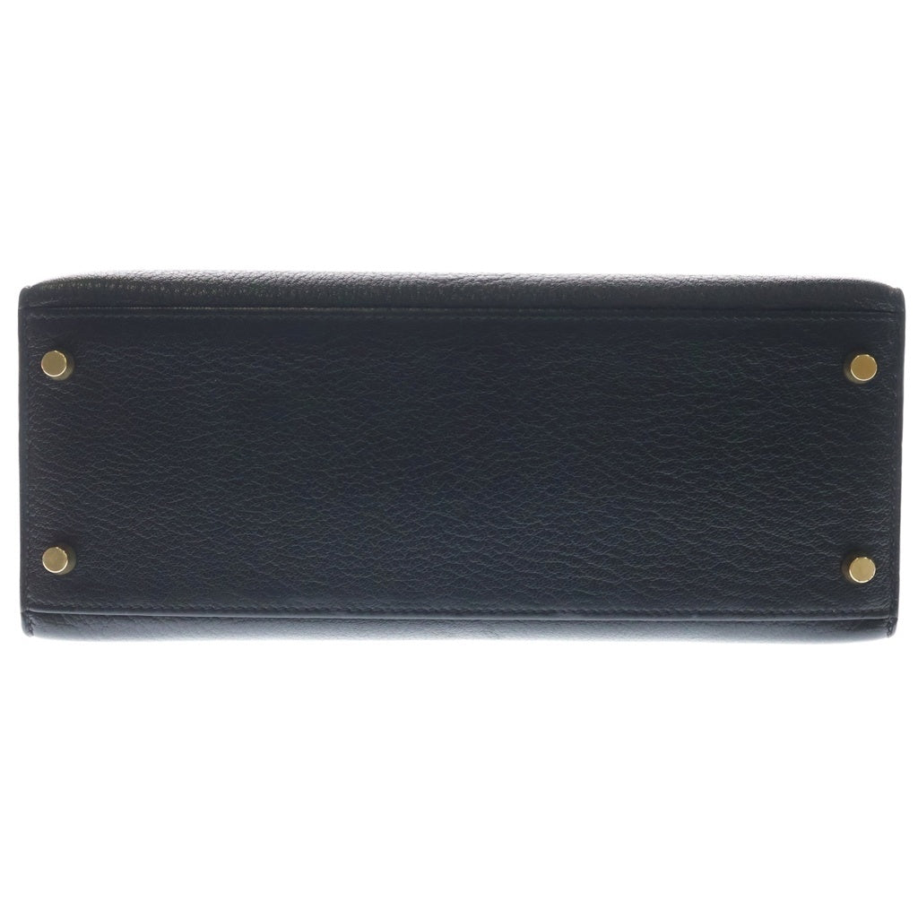 HERMES(エルメス) ケリー28 トートバック シェーブルコロマンデル ゴールド金具 □H刻印 ブラック レディース