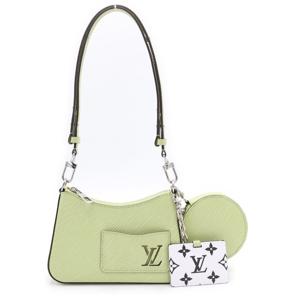 LOUIS VUITTON(ルイヴィトン) エピ マレリーニ レザー 2WAY ショルダーバッグ シルバー金具 ライトグリーン M22651 レディース