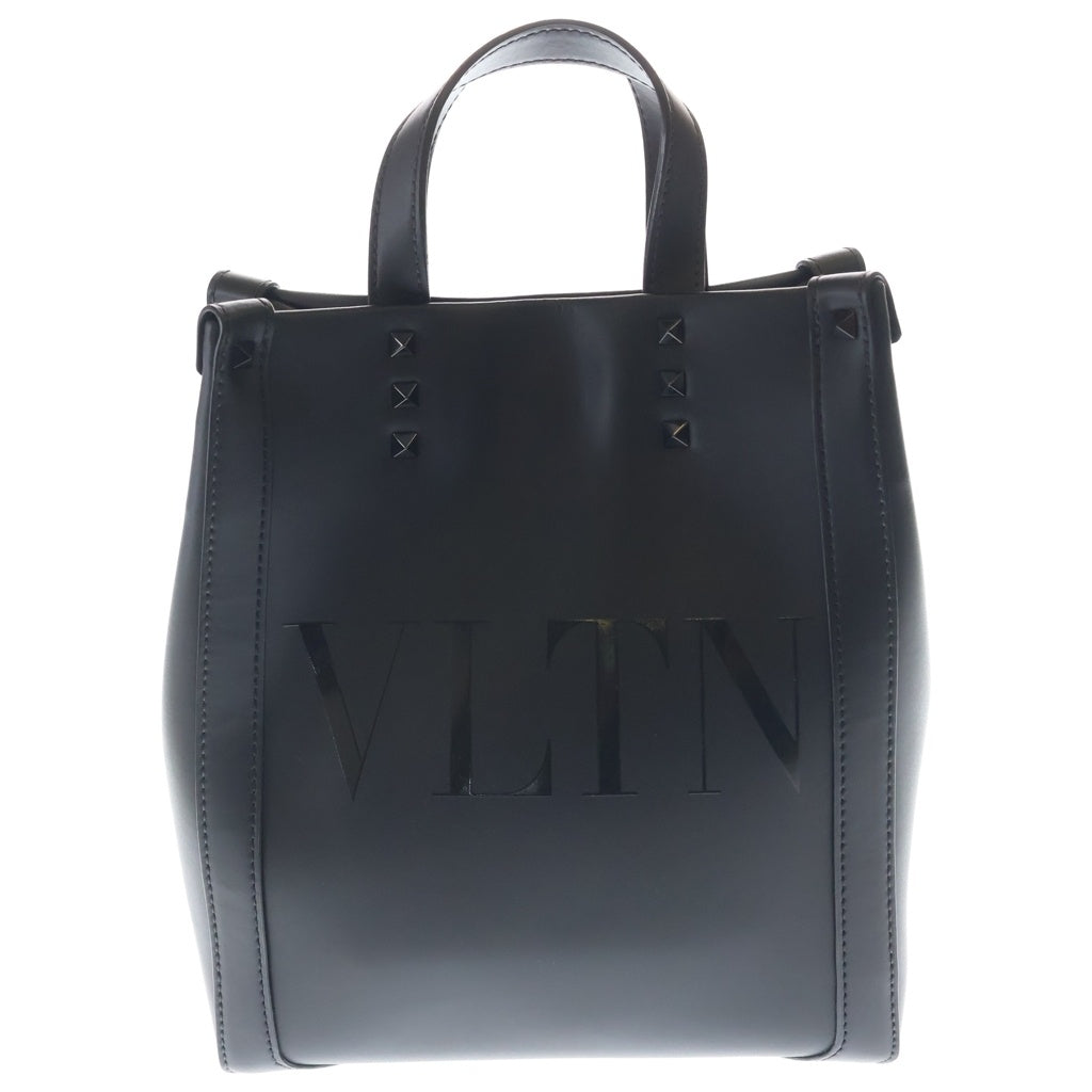 VALENTINO(ヴァレンティノ) VLTN ロックスタッズ レザー 2WAY ハンド ショルダーバッグ ブラック レディース