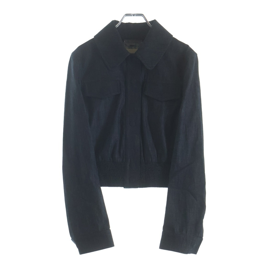 FENDI(フェンディ) クロップド ボンバージャケット スカート セットアップ ブラック デニム #36 レディース