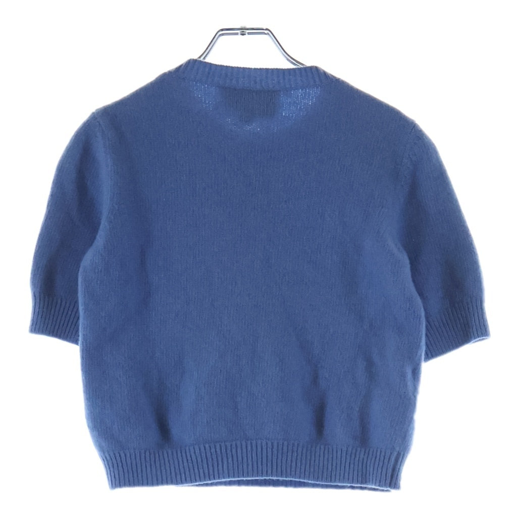 GUCCI(グッチ) チェリー柄 半袖ウールニットセーター ライトブルー #M 631467 レディース