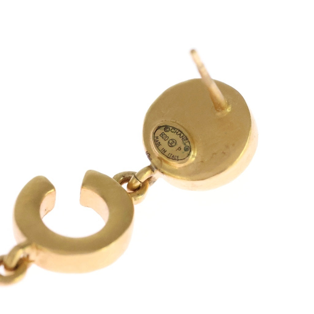 CHANEL(シャネル) ロゴ ラインストーン ドロップピアス ゴールド B20P レディース