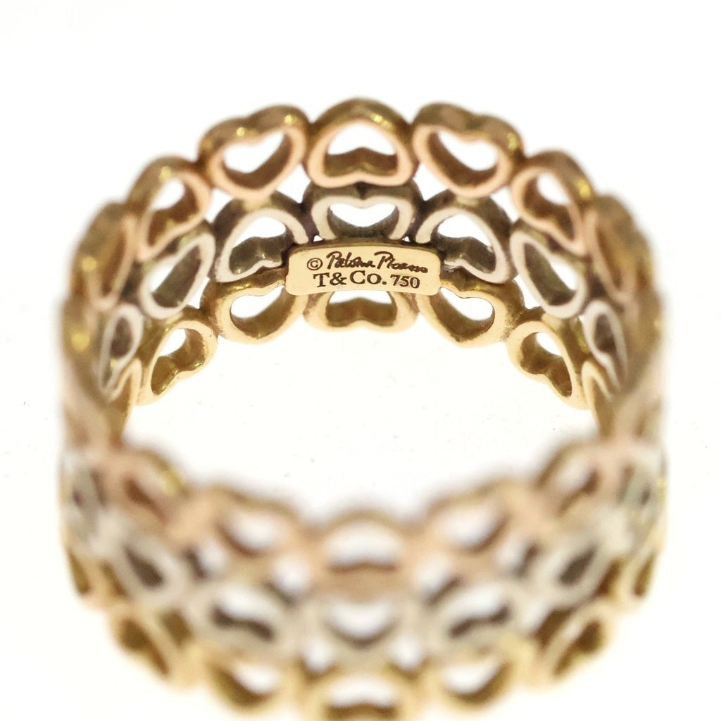 TIFFANY & Co.(ティファニー) クラウンオブハート リング 指輪 K18YG/WG/PG イエロー/ホワイト/ピンクゴールド レディース