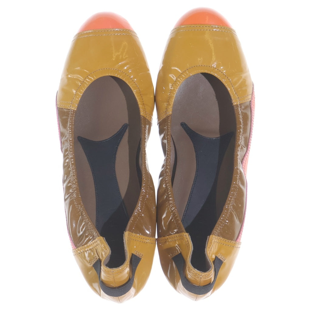MARNI(マルニ) バレエシューズ パテントレザー ブラウン #37 レディース