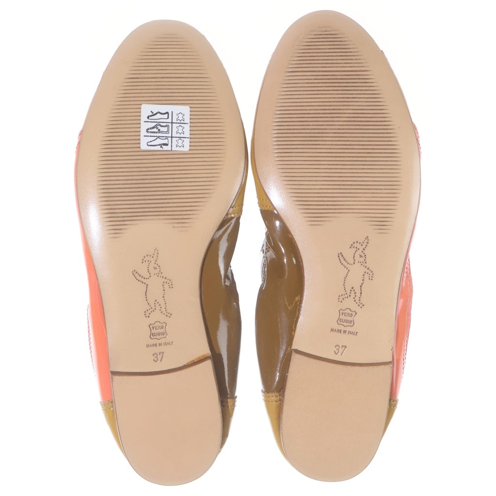 MARNI(マルニ) バレエシューズ パテントレザー ブラウン #37 レディース