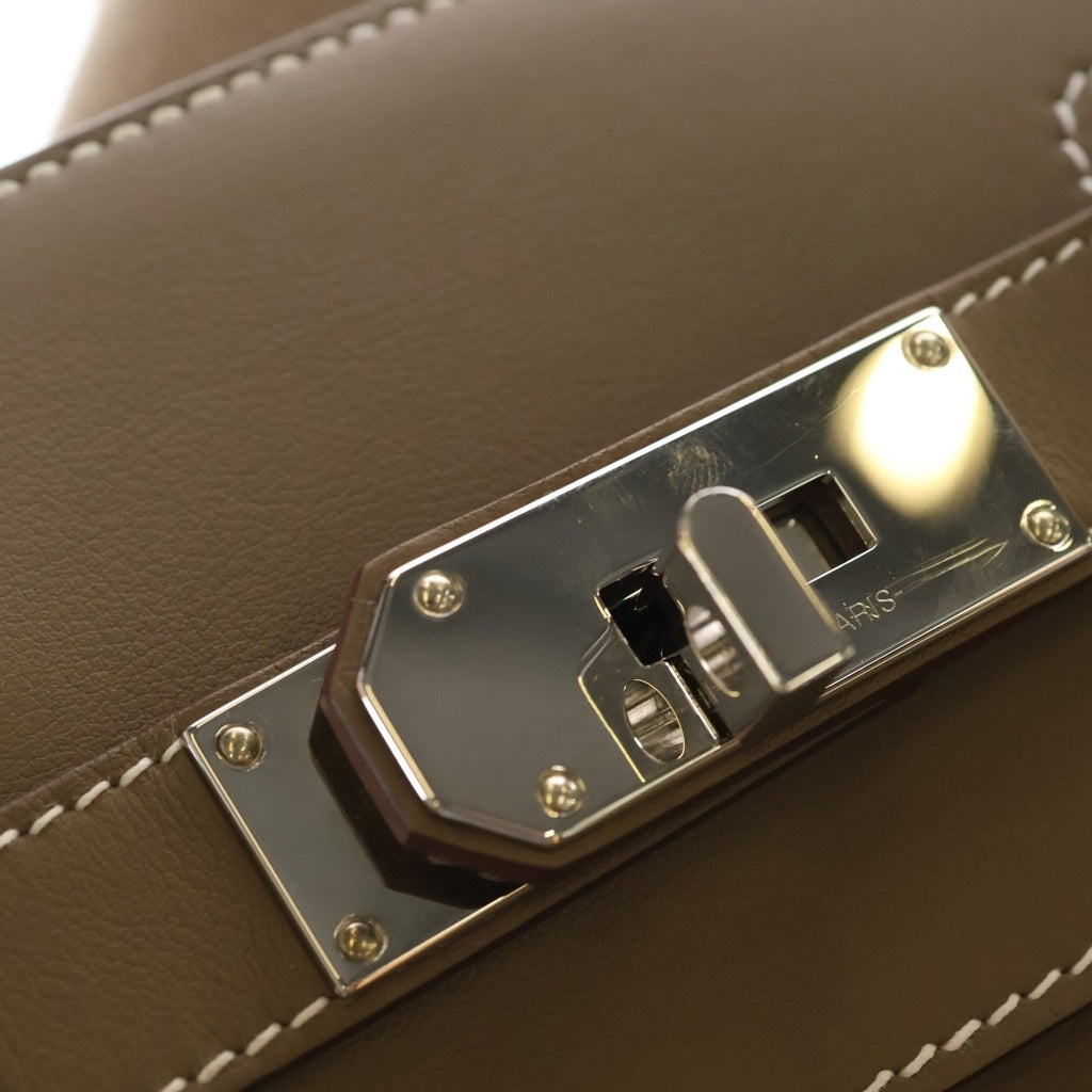 HERMES(エルメス) ケリーアッカドPM スイフト シルバー金具 ショルダーバッグ K刻印 エトゥープ