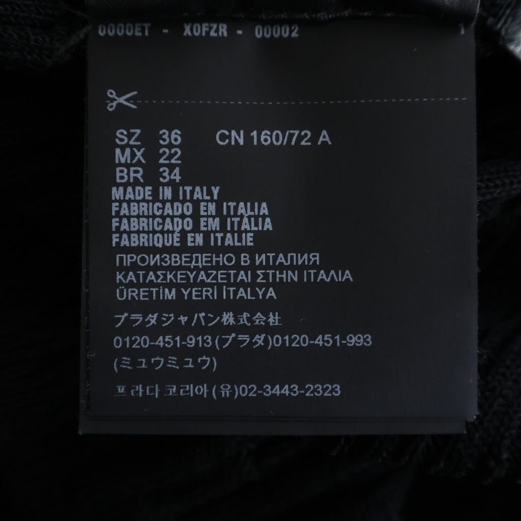 PRADA(プラダ) ノースリーブニットワンピース ドレス ビスコースレーヨン ポリエステル ブラック 23937 レディース