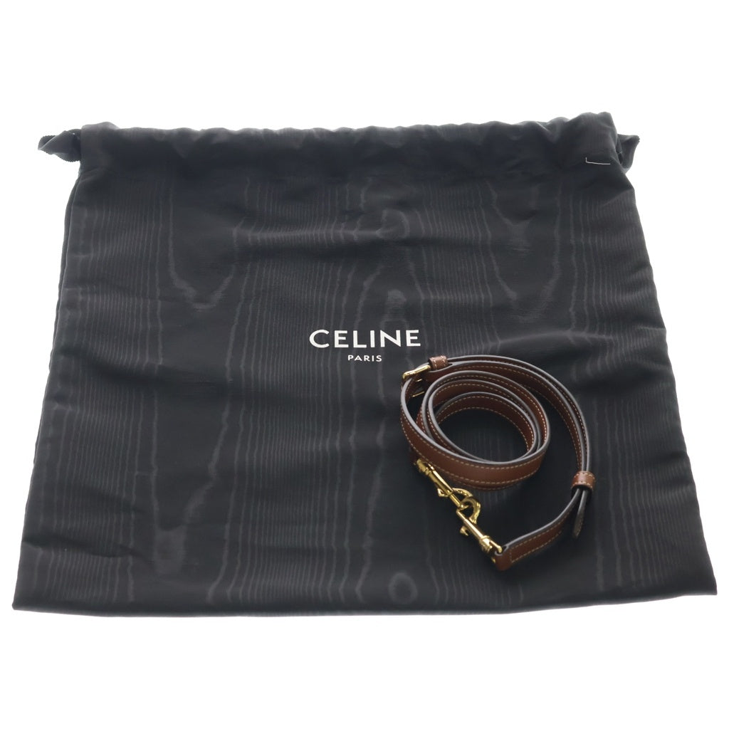 CELINE(セリーヌ) キュイル トリオンフ ボストン ショルダーバッグ レザー ブラウン 113773DU3 レディース