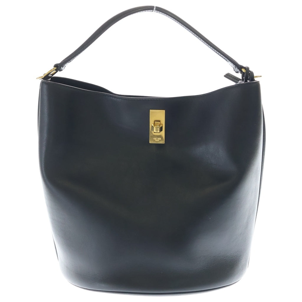 CELINE(セリーヌ) バケット セーズ 2WAYハンドバッグ ショルダーバッグ ブラック レザー ゴールド金具 レディース