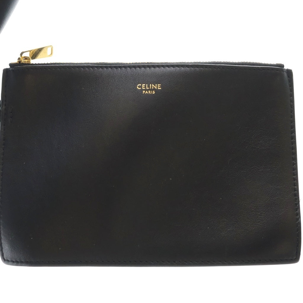 CELINE(セリーヌ) バケット セーズ 2WAYハンドバッグ ショルダーバッグ ブラック レザー ゴールド金具 レディース