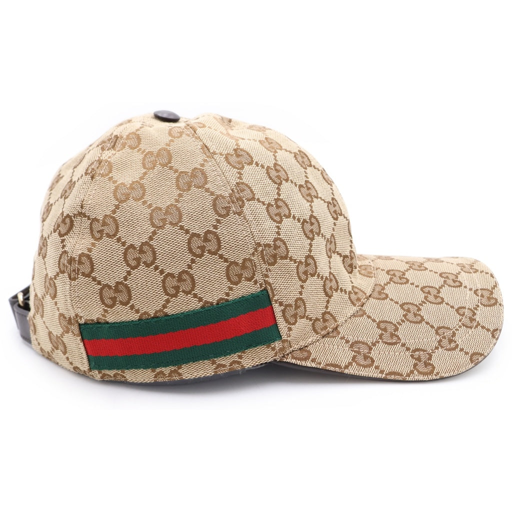 GUCCI(グッチ) GGキャンバス ベースボールキャップ 帽子 ロゴ シェリーライン ブラウン 200035 KQWBG