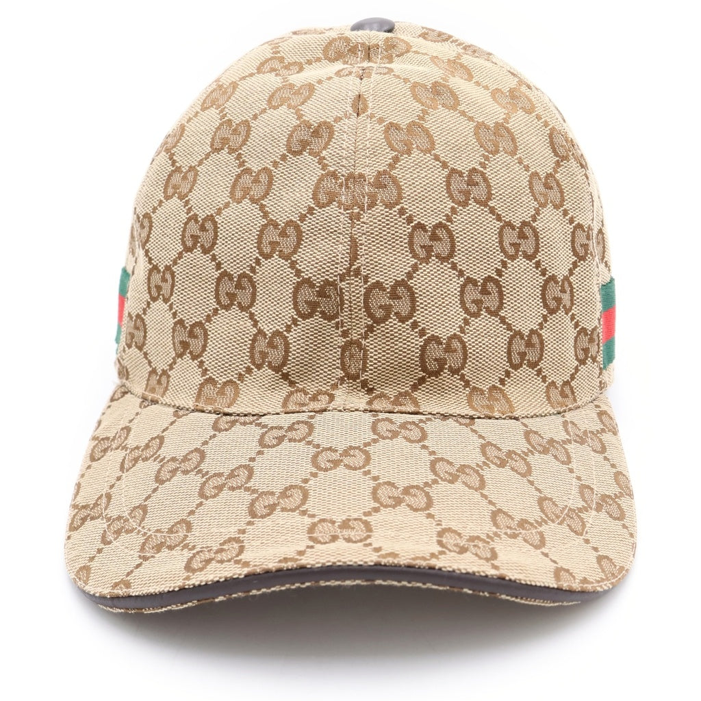 GUCCI(グッチ) GGキャンバス ベースボールキャップ 帽子 ロゴ シェリーライン ブラウン 200035 KQWBG