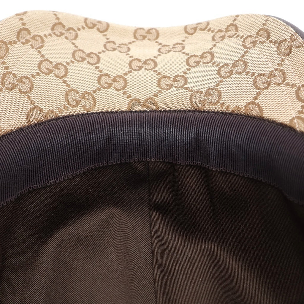GUCCI(グッチ) GGキャンバス ベースボールキャップ 帽子 ロゴ シェリーライン ブラウン 200035 KQWBG