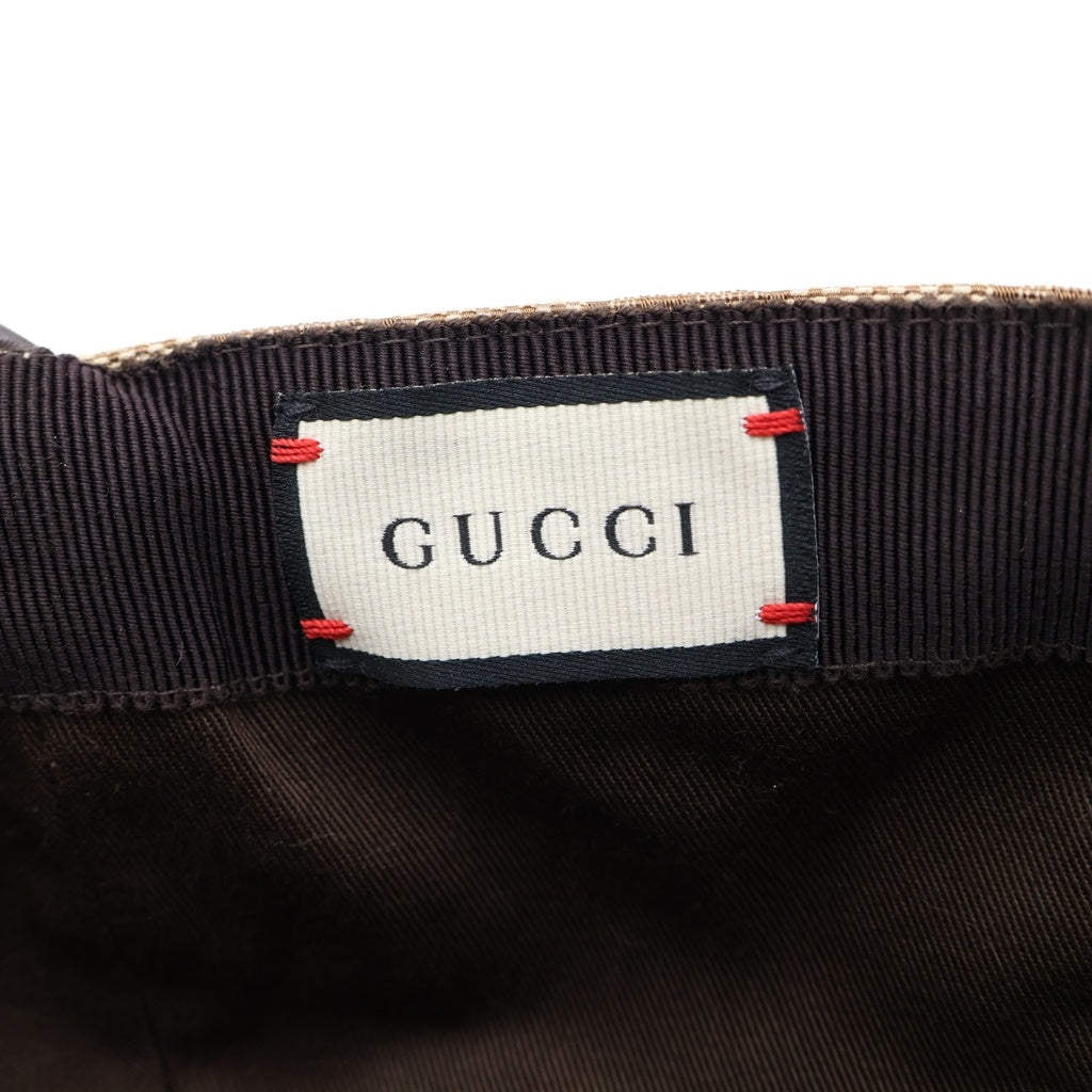 GUCCI(グッチ) GGキャンバス ベースボールキャップ 帽子 ロゴ シェリーライン ブラウン 200035 KQWBG