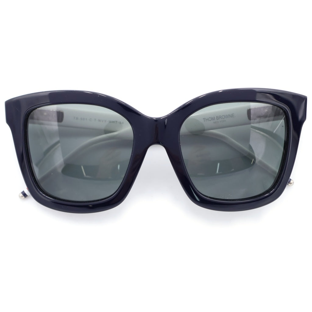 THOM BROWNE(トムブラウン) ビッグフレームサングラス アイウェア メガネ 眼鏡 カラーレンズ ネイビー/ホワイト TB-501-C-T-NVY-WHT-54