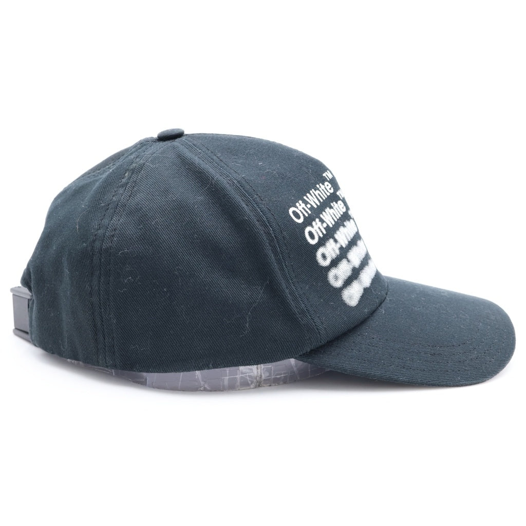 OFF-WHITE(オフホワイト) Landscape Cap ランドスケープ キャップ ベースボールキャップ 帽子 ロゴプリント コットン ブラック OMLB020G19400005