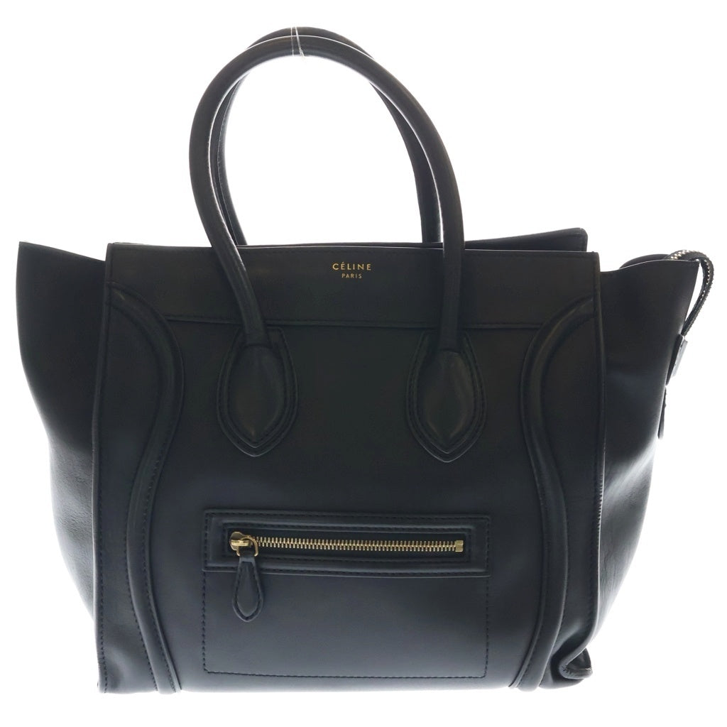 CELINE(セリーヌ) ラゲージ ミニ ショッパー ハンドバック トートバック レザー ブラック レディース