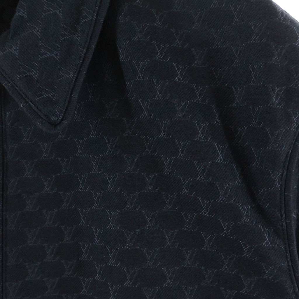 LOUIS VUITTON(ルイヴィトン) 24AW LVロゴ コットン×ポリエステル デニムジャケット アウター #48 ブラック RM242MM