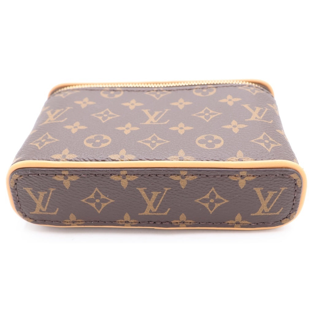 LOUIS VUITTON(ルイヴィトン) モノグラム ニースビューティー ポーチ ミニバッグ ケース 小物入れ ブラウン レザー×PVC M83079 ゴールド金具 レディース