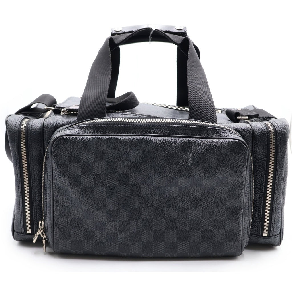 LOUIS VUITTON(ルイヴィトン) ダミエ グラフィット カメラ・バッグ ショルダーバッグ ブラック レザー×PVC N58027 シルバー金具 レディース