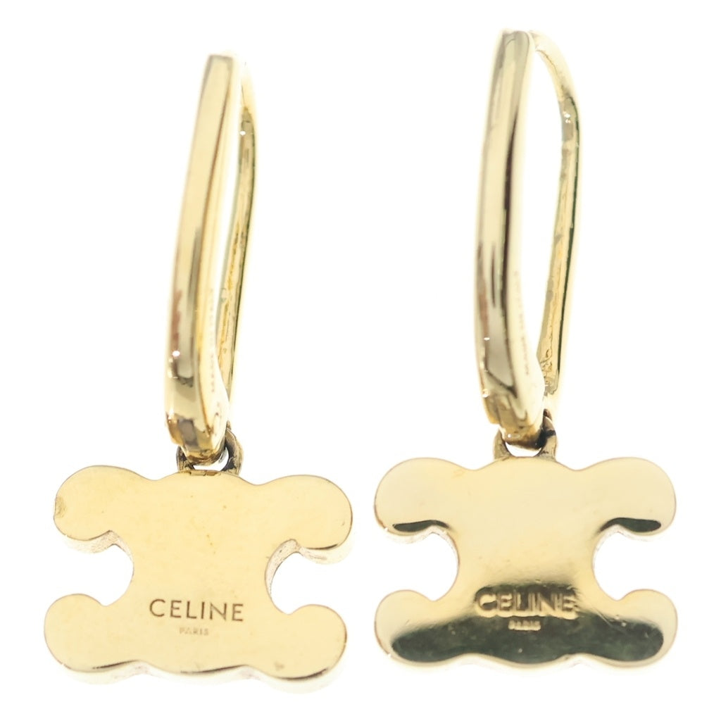 CELINE セリーヌ　トリオンフピアス CELINE(セリーヌ) トリオンフ ラインストーン ピアス ゴールド