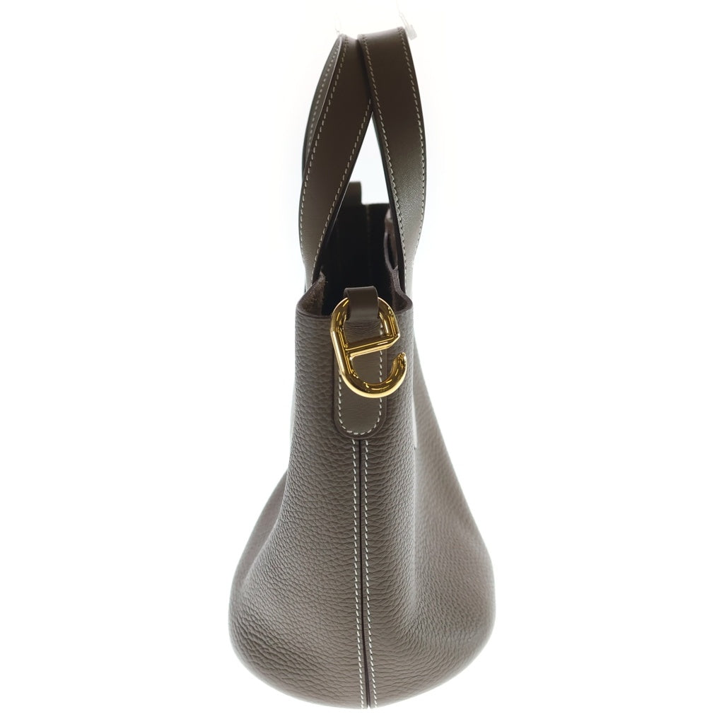 HERMES(エルメス) インザループ18 トリヨンクレマンス ゴールド金具 B刻印 ハンドバッグ エトゥープ レディース