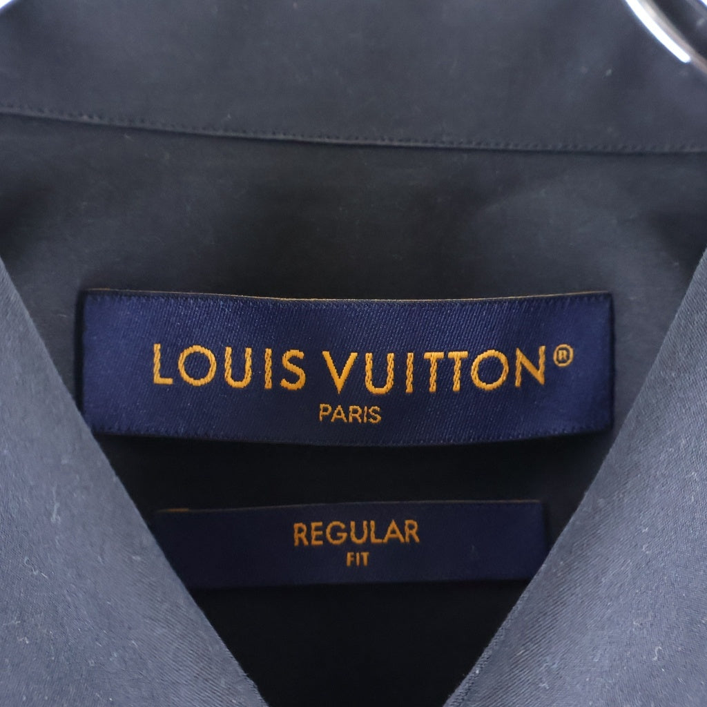 LOUIS VUITTON(ルイヴィトン) ■RM261 イブニングシャツ 黒 コットン×シルク サイズ39