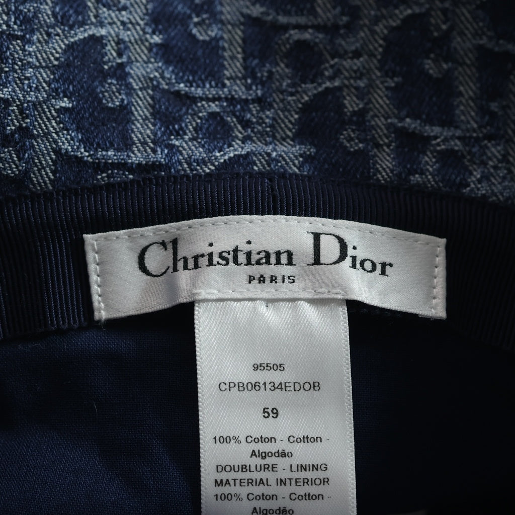 Christian Dior(クリスチャンディオール) D-BOBBY Bucket Hat ディーボビーバケットハット デニム ロゴ ブルー CPB06134EDOB