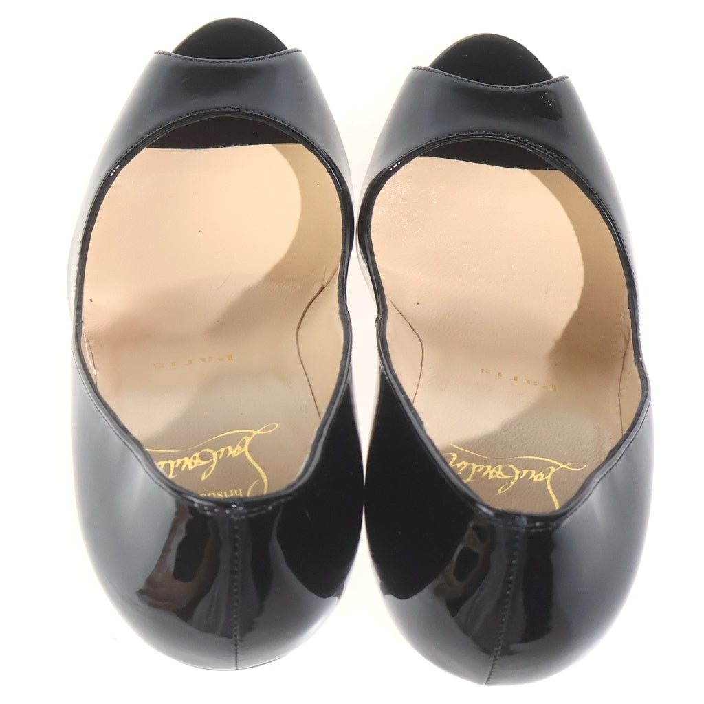 CHRISTIAN LOUBOUTIN(クリスチャンルブタン) パテントレザー ピンヒールパンプス シューズ エナメル ブラック レディース