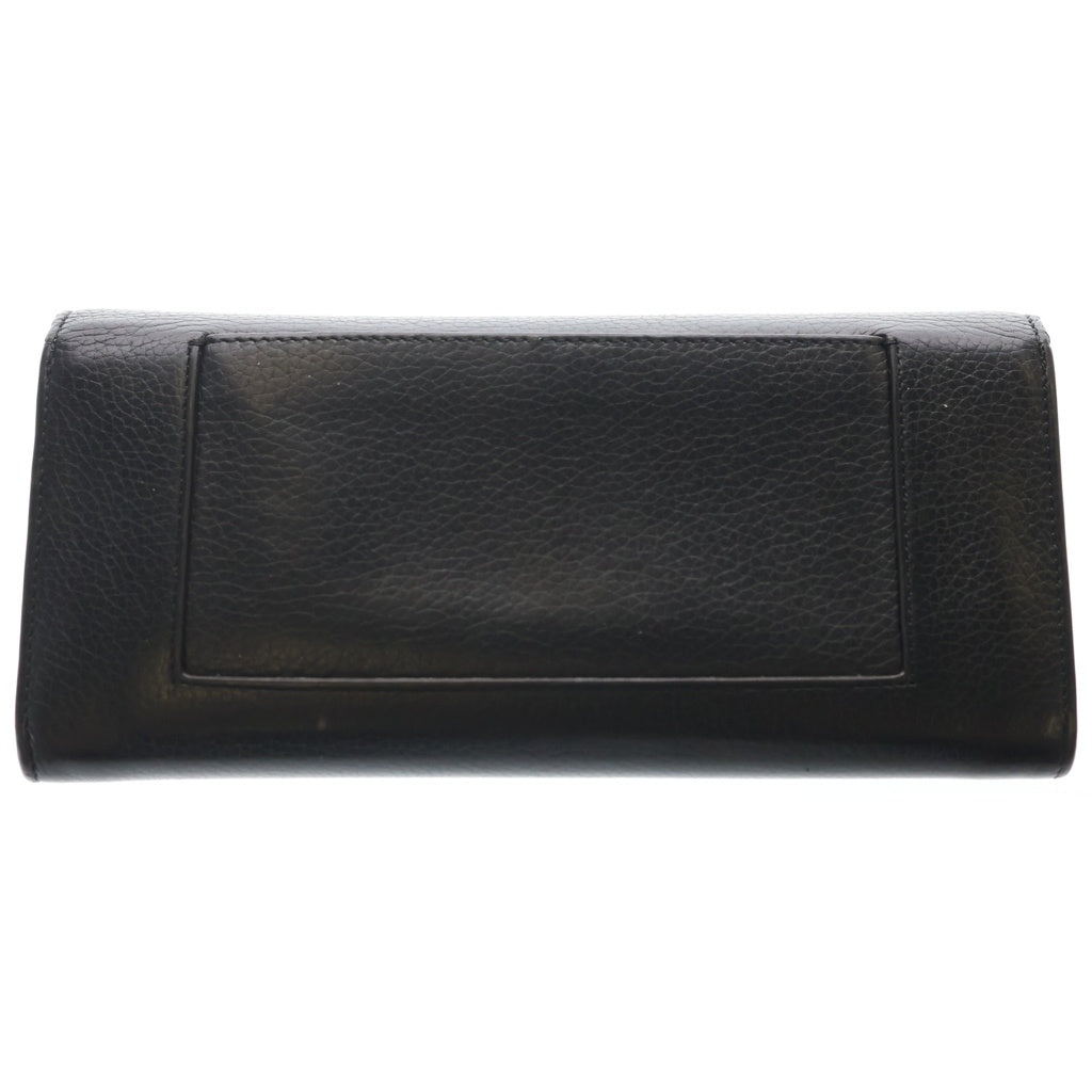 CELINE(セリーヌ) ラージフラップ マルチファンクション ロングウォレット 長財布 カードケース ブラック レザー レディース