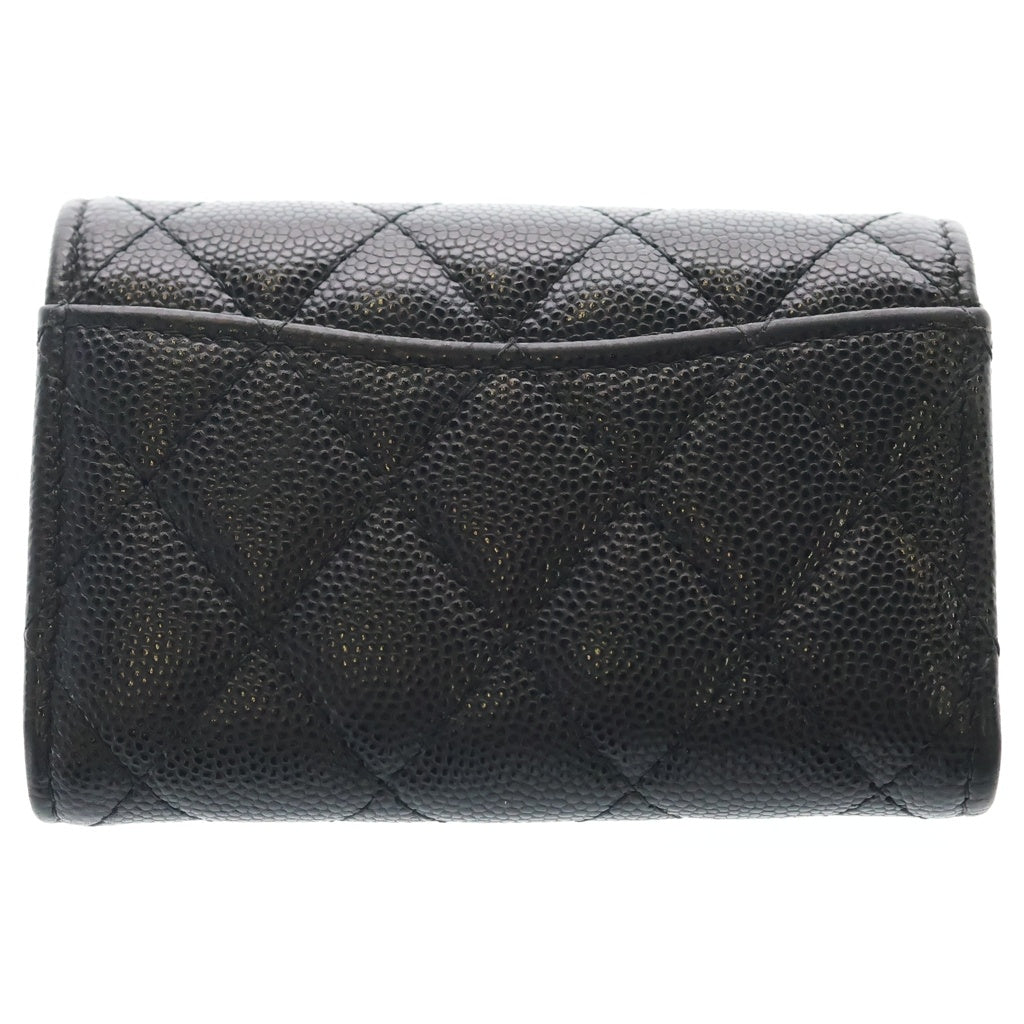 CHANEL(シャネル) マトラッセ 4連 キーホルダー キーケース ブラック キャビアスキン AP0222 シルバー金具 レディース