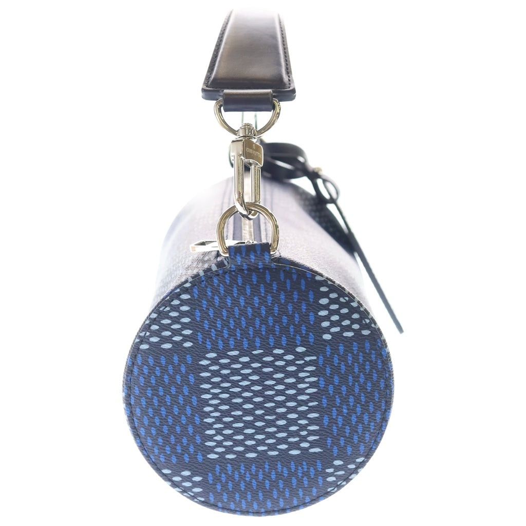 LOUIS VUITTON(ルイヴィトン) ダミエヘリテージ ソフトポロションPM ハンドバッグ ブルー PVCレザー N40695 シルバー金具 レディース